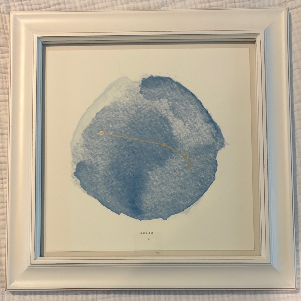 Annie Clark at Minted Framed Aries Constellation Art in Blue and Gold